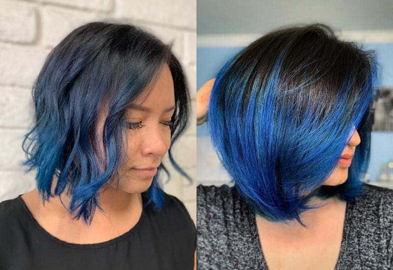 21 Mechas degradadas en azul que harán que tu cabello luzca excepcional