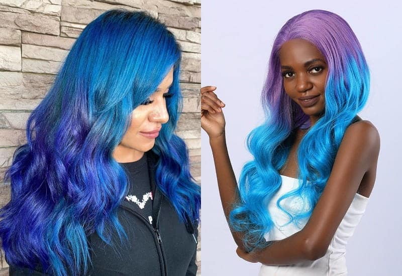 21 Mechas degradadas en azul que harán que tu cabello luzca excepcional