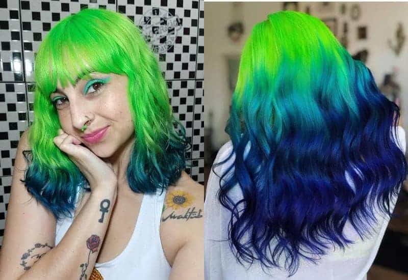 21 Mechas degradadas en azul que harán que tu cabello luzca excepcional