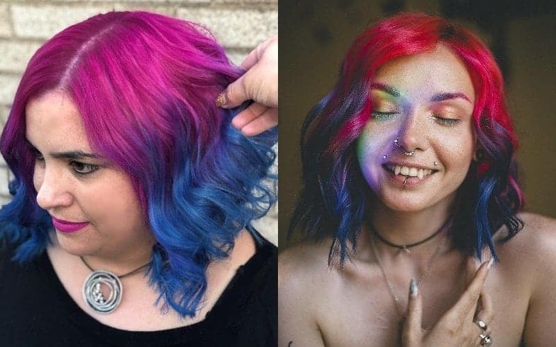 21 Mechas degradadas en azul que harán que tu cabello luzca excepcional