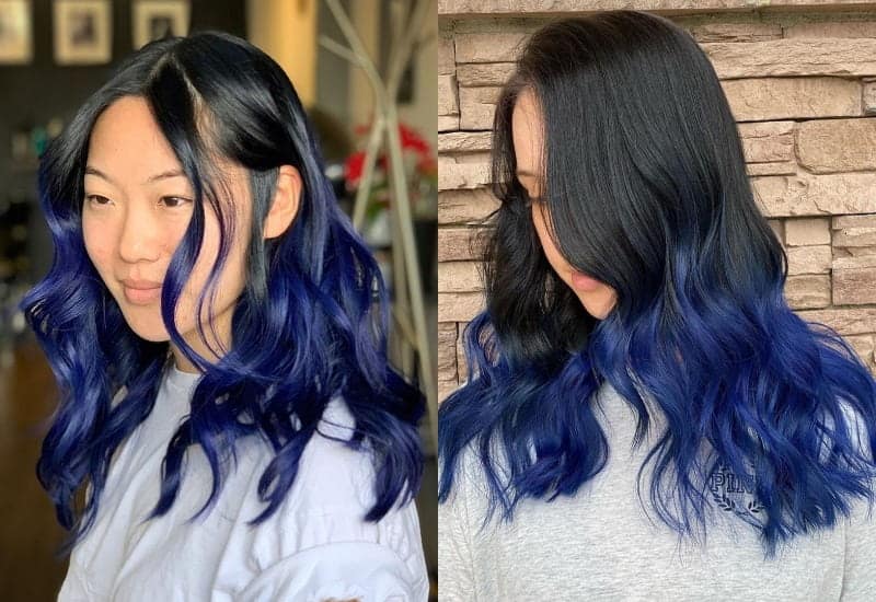 21 Mechas degradadas en azul que harán que tu cabello luzca excepcional