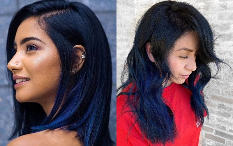 21 Mechas degradadas en azul que harán que tu cabello luzca excepcional