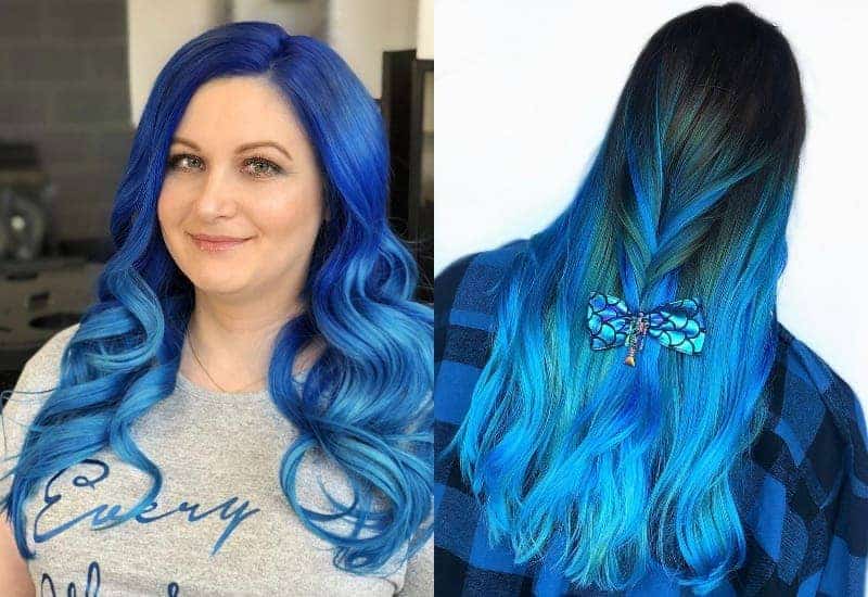 21 Mechas degradadas en azul que harán que tu cabello luzca excepcional