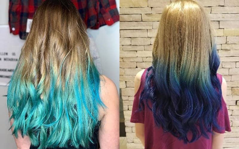 21 Mechas degradadas en azul que harán que tu cabello luzca excepcional