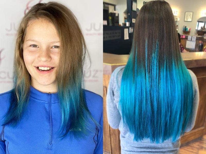 21 Mechas degradadas en azul que harán que tu cabello luzca excepcional