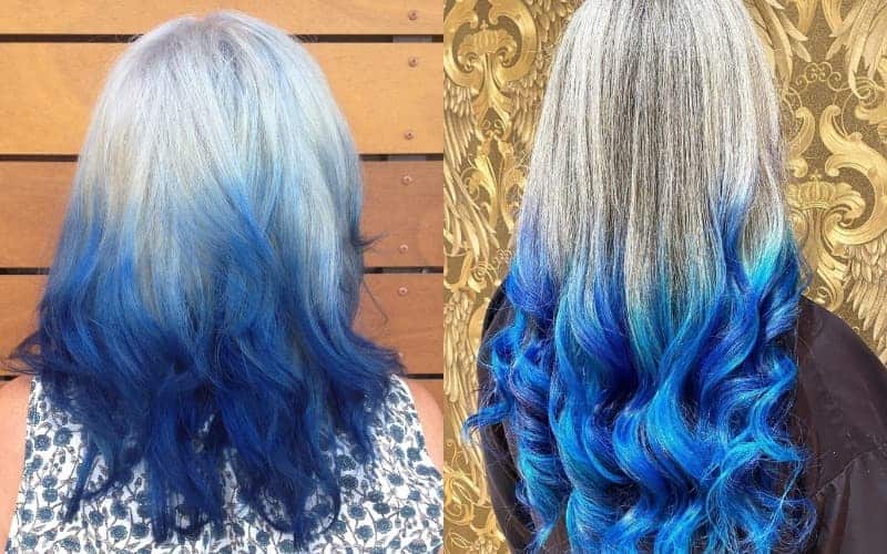 21 Mechas degradadas en azul que harán que tu cabello luzca excepcional