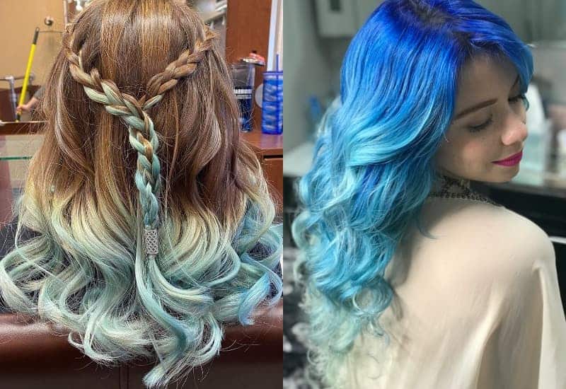 21 Mechas degradadas en azul que harán que tu cabello luzca excepcional